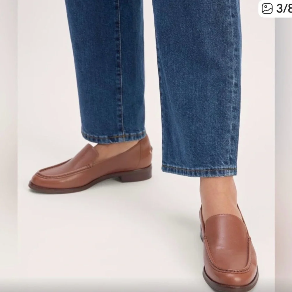 Everlane Tan Leather Loafers NEW - Picture 3 of 7